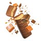 Batoane cu aroma lapte si caramel sarat, 2 bucati, Gerlinea 675582