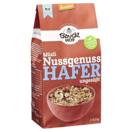 Musli cu Ovaz si Nuci, fara gluten sau zahar, 425 g, Bauckhof