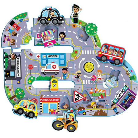 Puzzle cu sunete, 2 ani+, Orasul Aglomerat, Reig 616095