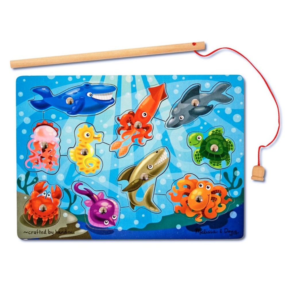 Joc de pescuit magnetic Animale Marine, +3 ani, Melissa & Doug