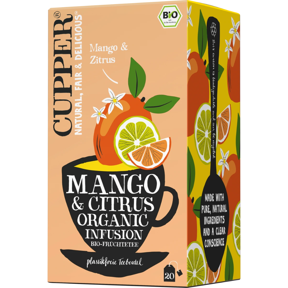 Ceai Bio de Mango si Citrice, 36 g, Cupper