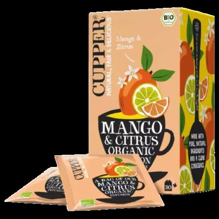 Ceai Bio de Mango si Citrice, 36 g, Cupper 616128
