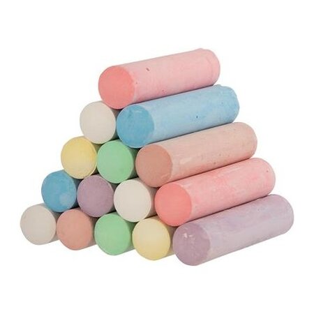 Creta colorata pentru desenat pe asfalt, 15 buc, Goki 616150