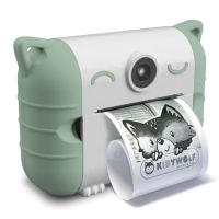 Camera foto digitala cu functie de printare termica pentru copii KidyPrint, Green, Kidywolf