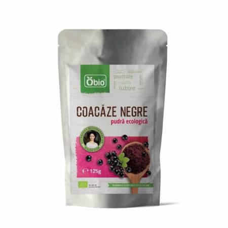 Coacaze negre pudra Bio, 125 g, Obio