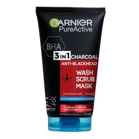 Gel de curatare Garnier Charcoal 3 in 1 Pure Active, 150 ml, Loreal