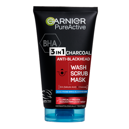 Gel de curatare Garnier Charcoal 3 in 1 Pure Active, 150 ml, Loreal