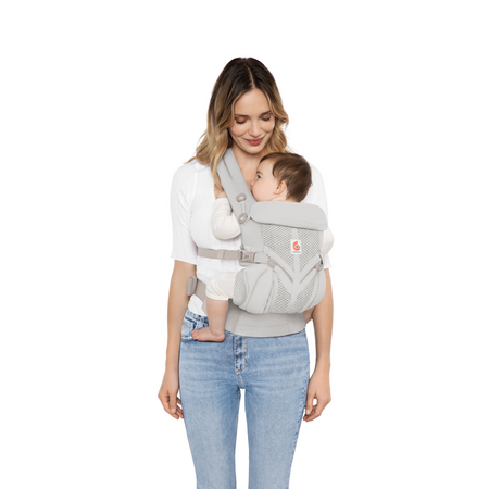 Marsupiu Omni 360 CoolAir Mesh, Pearl Grey, 0-48 luni, ErgoBaby 823129