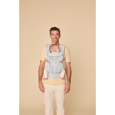 Marsupiu Omni 360 CoolAir Mesh, Pearl Grey, 0-48 luni, ErgoBaby 823131
