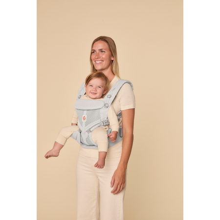Marsupiu Omni 360 CoolAir Mesh, Pearl Grey, 0-48 luni, ErgoBaby 823132