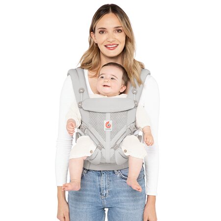 Marsupiu Omni 360 CoolAir Mesh, Pearl Grey, 0-48 luni, ErgoBaby 822546