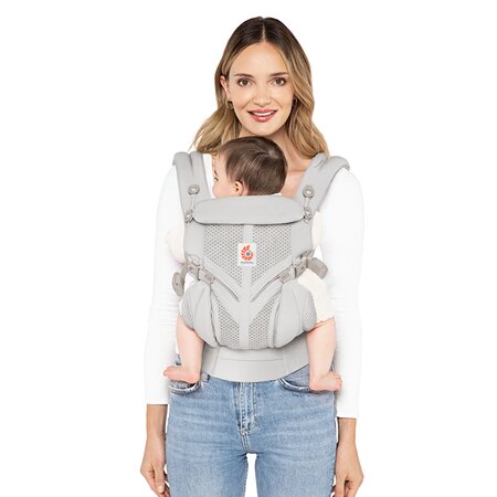 Marsupiu Omni 360 CoolAir Mesh, Pearl Grey, 0-48 luni, ErgoBaby 822547