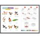 Joc din lemn Set de constructii World Animal Series, Cubika  456104