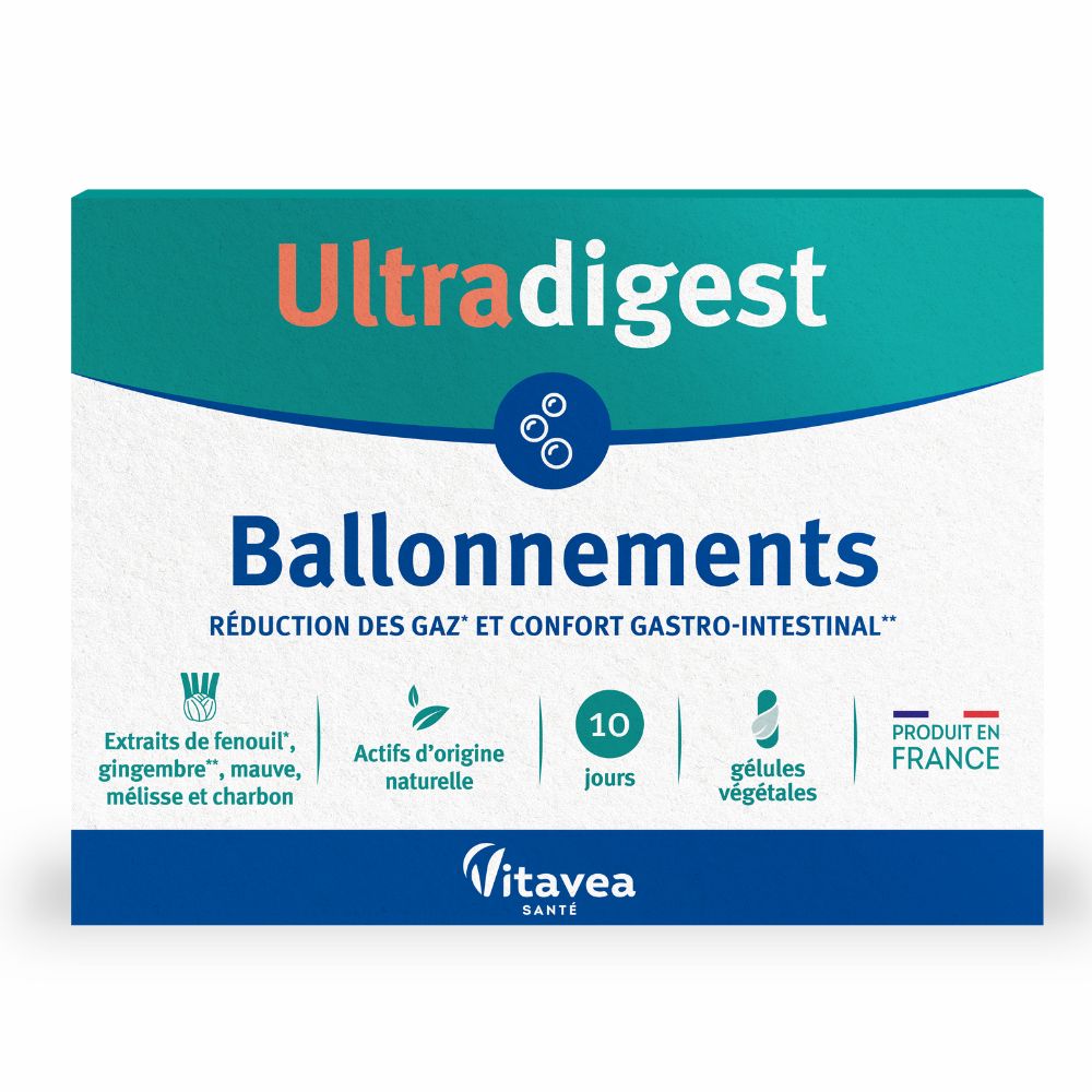 Ballonnements Ultradigest, 30 capsule, Vitavea Sante