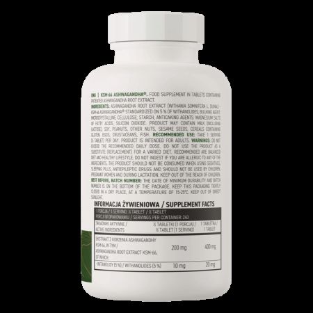 Ashwagandha KSM-66, 120 tablete, OstroVit 617185