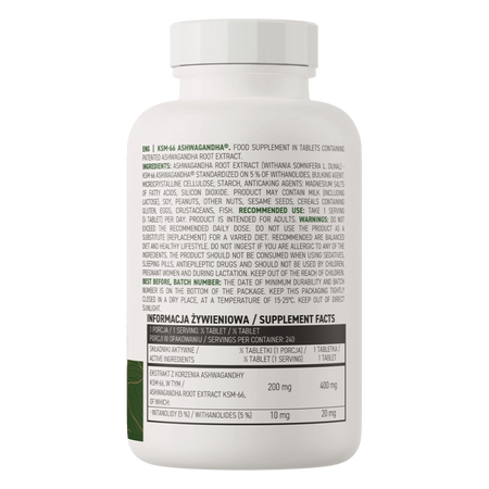 Ashwagandha KSM-66, 120 tablete, OstroVit 617185
