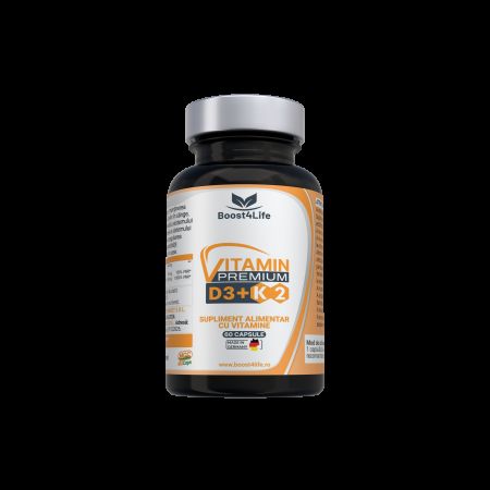 Vitamina D3 + K2 Premium GreenCaps, 60 capsule, Boost4Life
