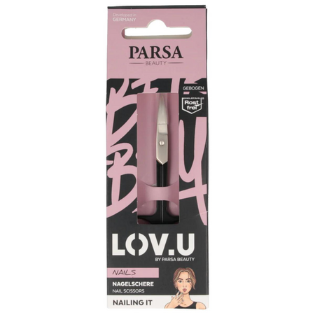Forfecuta de unghii curbata Love. U Beauty, Negru mat, Parsa 617253