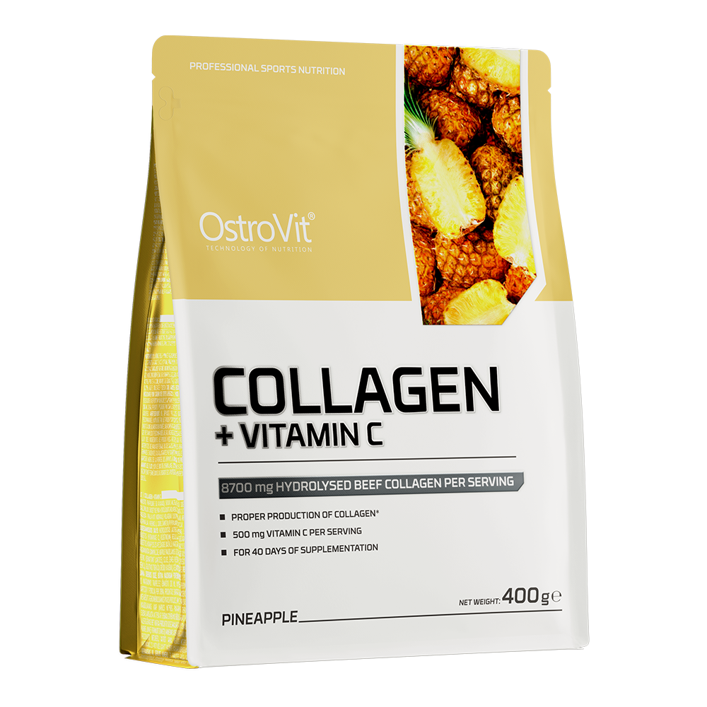 Colagen+Vitamina C cu aroma de ananas, 400g, OstroVit