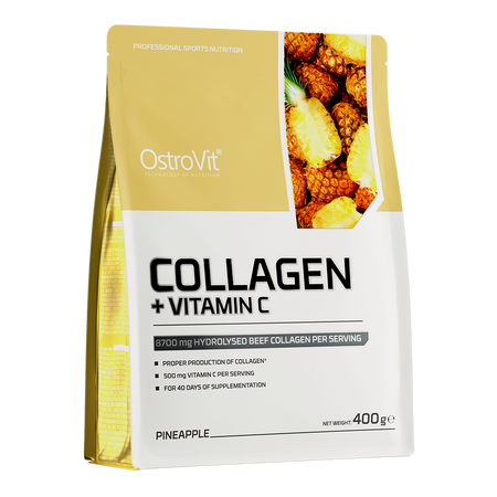 Colagen+Vitamina C cu aroma de ananas, 400g, OstroVit