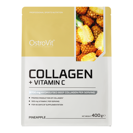 Colagen+Vitamina C cu aroma de ananas, 400g, OstroVit 712007