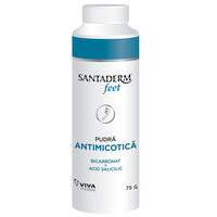 Pudra antimicotica cu bicarbonat si acid salicilic Feet, 75 g, Santaderm