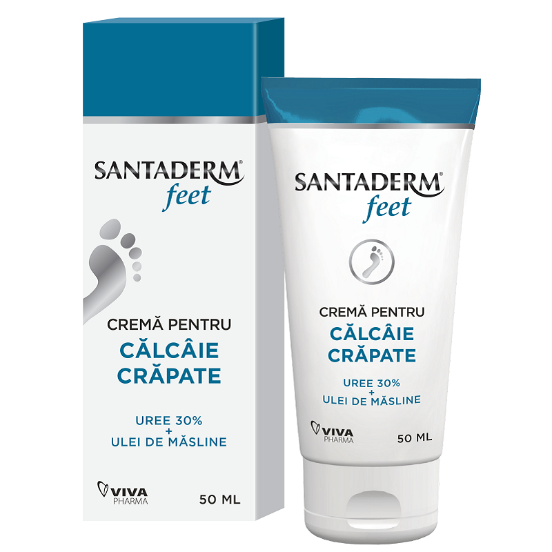 Crema pentru calcaie crapate Feet, 50 ml, Santaderm