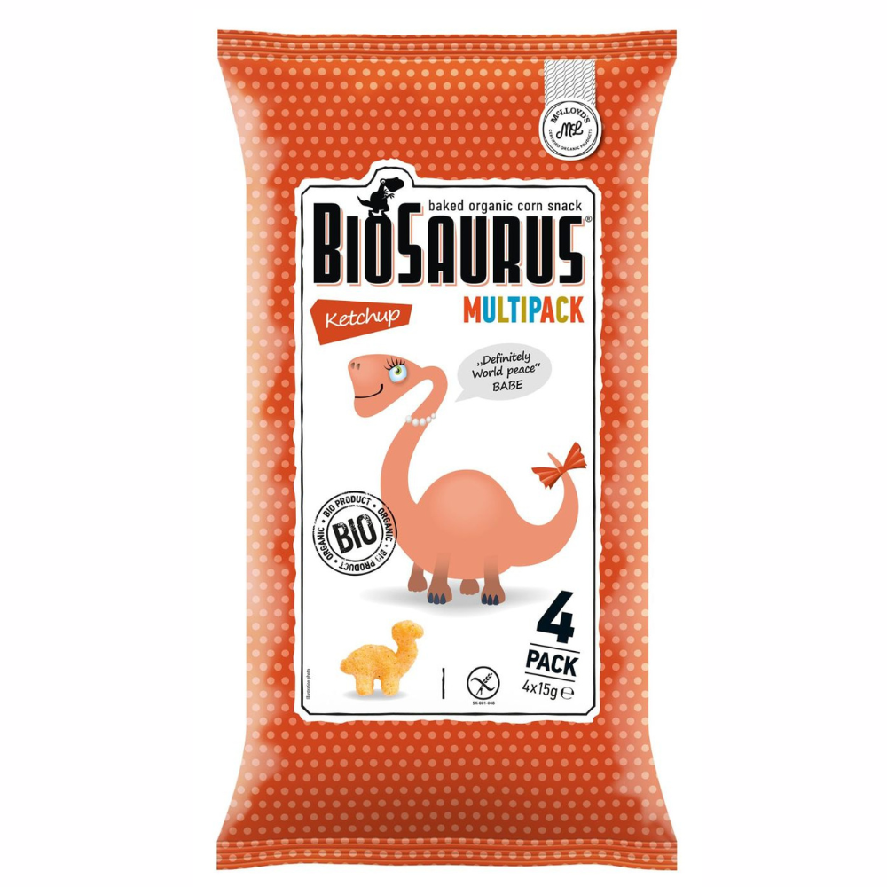 Pufuleti Bio din porumb si ketchup fara gluten, 4x15g, Mc Lloyds