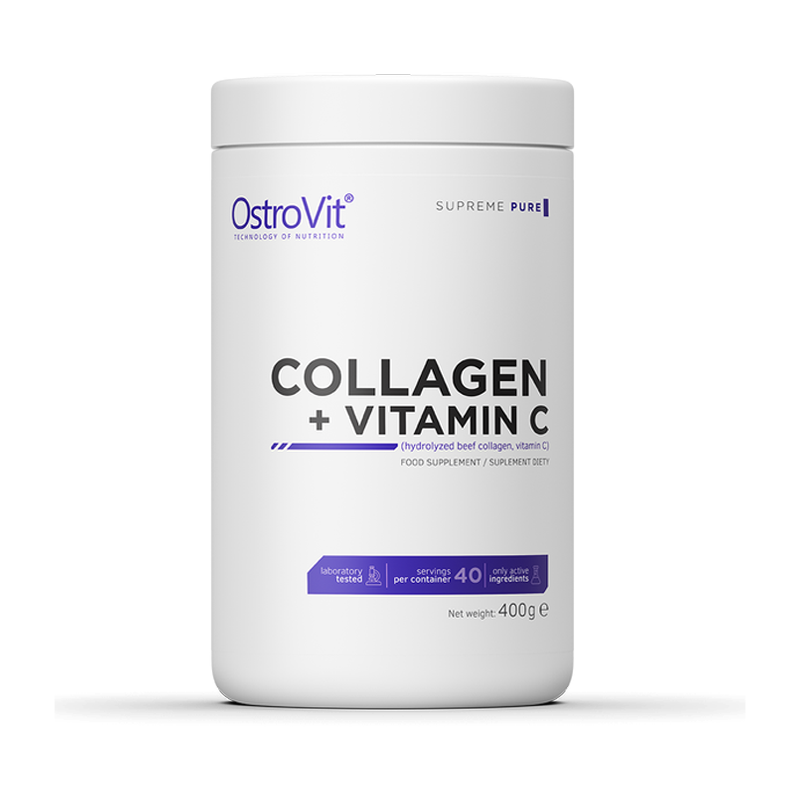 Colagen + Vitamina C fara aroma, 400 g, OstroVit