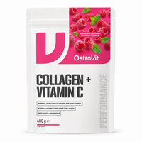 Colagen + Vitamina C, Limonada de zmeura cu menta, 400 g, OstroVit