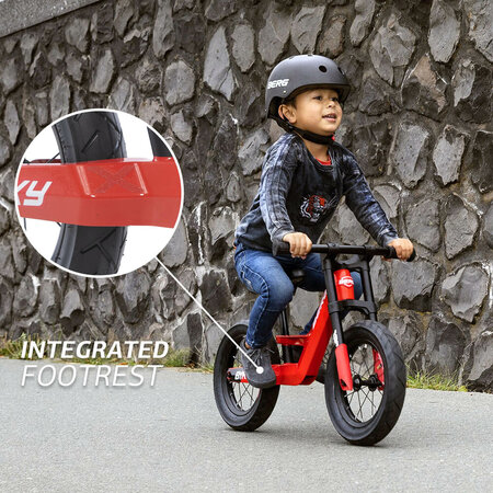 Bicicleta fara pedale Biky City, rosu, 2-5 ani, BERG 617372
