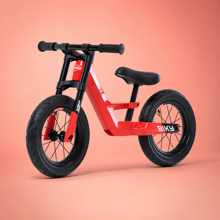 Bicicleta fara pedale Biky City, rosu, 2-5 ani, BERG 776123