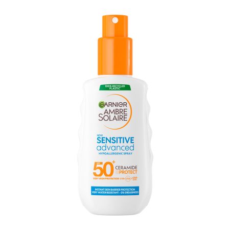 Spray de corp  SPF50+ Sensitive Advanced, 150ml, Garnier Ambre Solaire