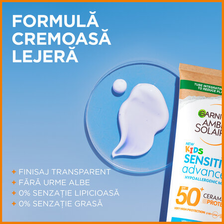 Lapte de corp pentru copii SPF50+ Sensitive Advanced, 175ml, Garnier 617932