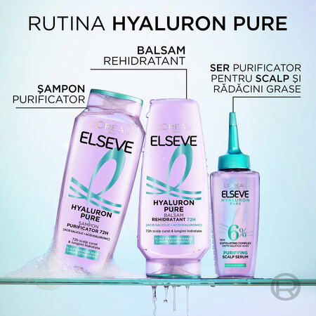 Balsam rehidratant pentru scalp si radacini grase Hyaluron Pure, 200ml, Elseve 757287