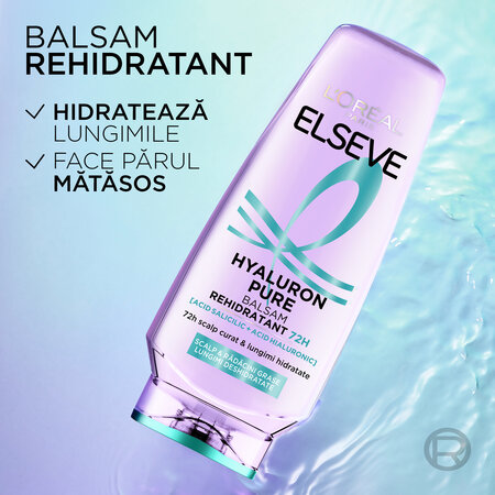 Balsam rehidratant pentru scalp si radacini grase Hyaluron Pure, 200ml, Elseve 757292