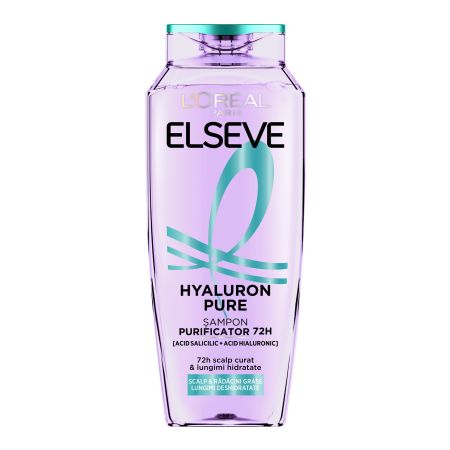 Sampon purificator pentru scalp si radacini grase Hyaluron Pure, 250ml, Elseve