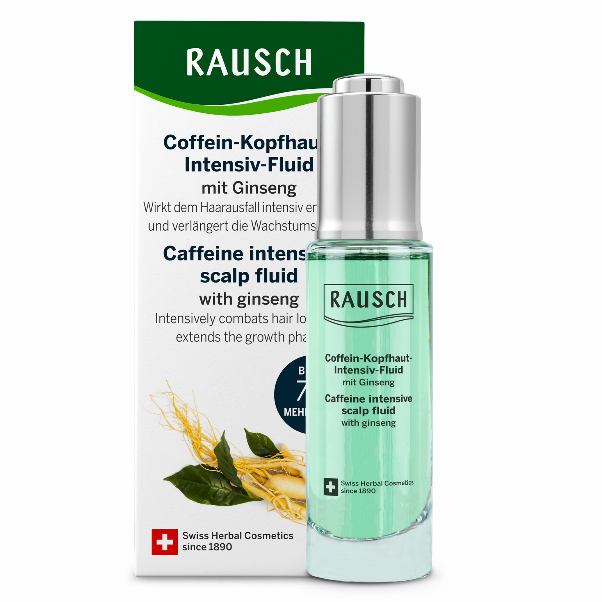 Fluid Intensiv cu Ginseng si Cafeina impotriva caderii parului, 30 ml, Rausch