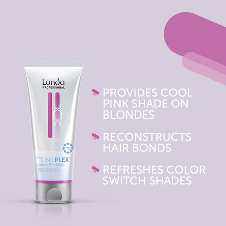 Masca de par nuantatoare TonePlex, Candy Pink, 200 ml, Londa Professional 618143