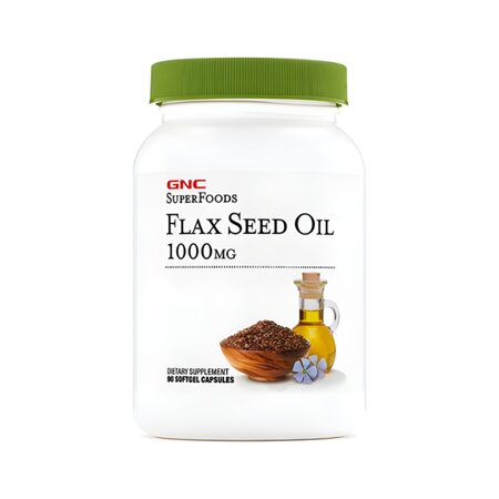 Flax Seed Oil SuperFoods 1000 mg, 90 capsule, GNC