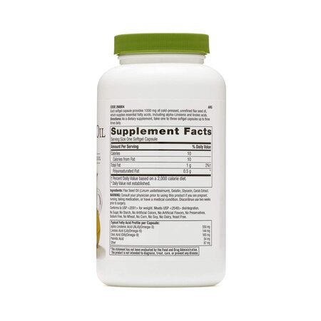 Flax Seed Oil SuperFoods 1000 mg, 90 capsule, GNC 819999