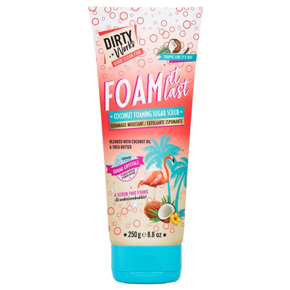 Exfoliant de corp Foam At Last Coconut, 250 ml, Dirty Works