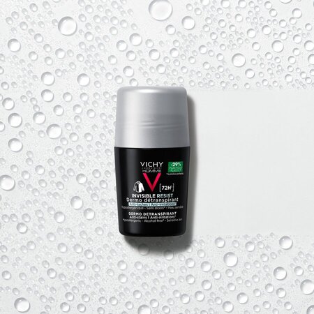 Deodorant Roll-on antiperspirant pentru barbati Invisible Resist 72H Homme, 50 ml, Vichy 793614