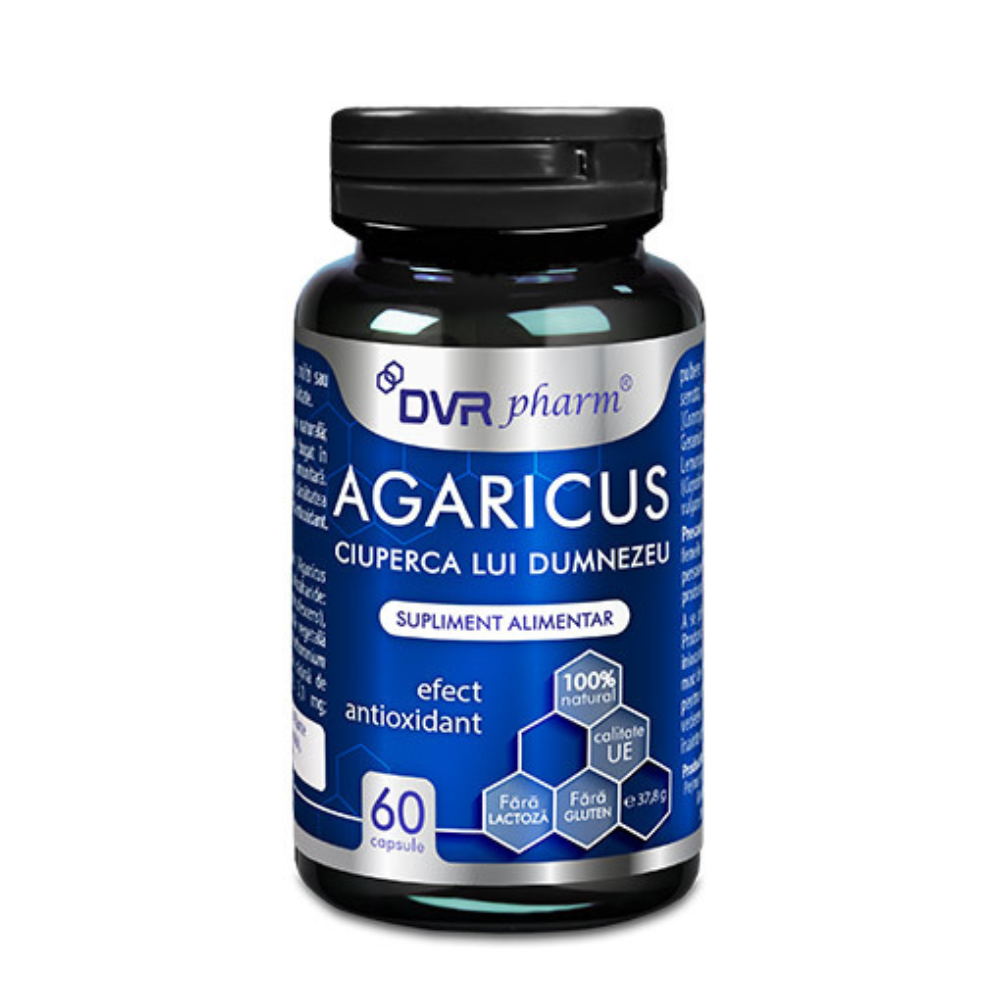 Agaricus Ciuperca lui Dumnezeu, 60 capsule, DVR Pharm