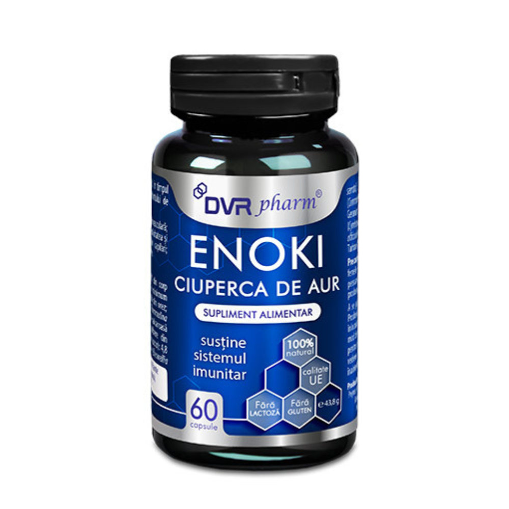 Enoki Ciuperca de Aur, 60 capsule, DVR Pharm