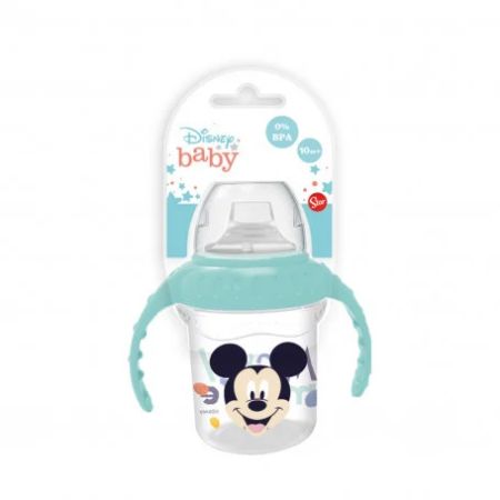 STOR DISNEY MICKEY CANA CU CAPAC MANERE SI CIOC DIN SILICON 250 ML ST13027