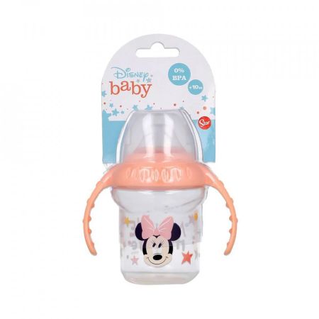 STOR DISNEY MINNIE CANA CU CAPAC MANERE SI CIOC DIN SILICON 250 ML  ST13127