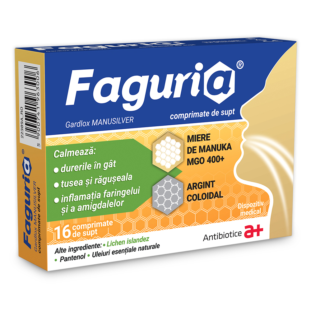 Faguria, 16 comprimate de supt, Antibiotice SA