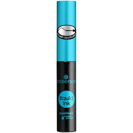 Tus de ochi rezistent la apa Liquid Ink Eyeliner, 01 Black, 3 ml, Essence