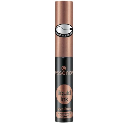 Tus de ochi rezistent la apa Liquid Ink Eyeliner, 02 Ash Brown, 3 ml, Essence